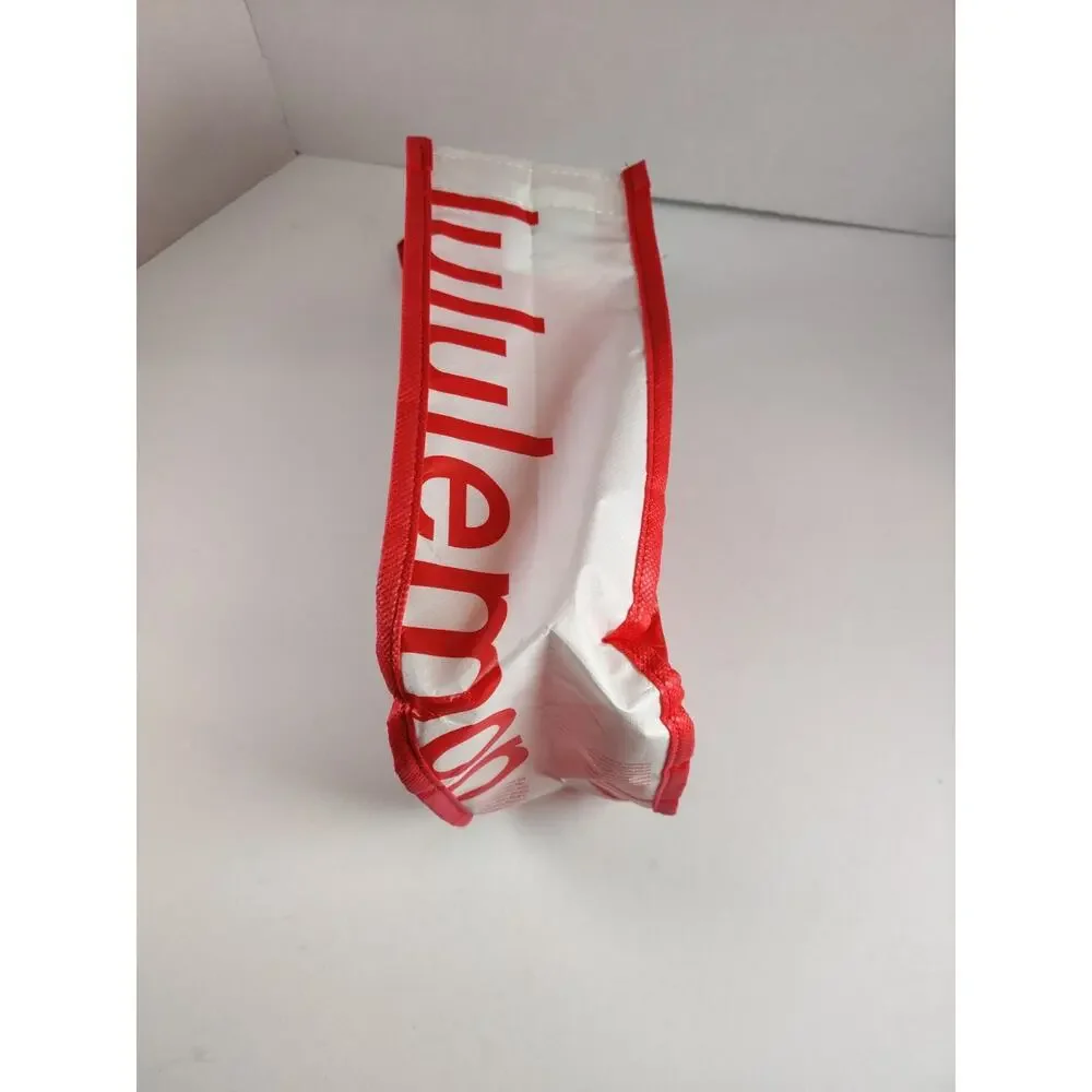 Lululemon Reusable Shopping Bag Red & White 12